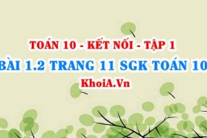 Bài 1.2 trang 11 SGK Toán 10 tập 1 Kết nối tri thức